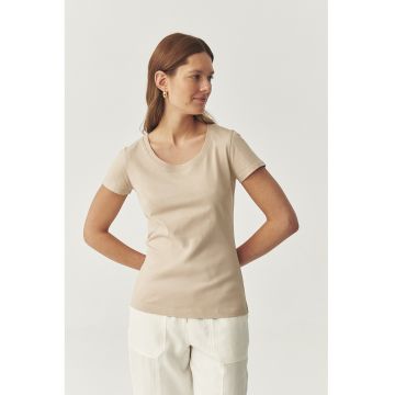 Tricou din bumbac cu decolteu rotund