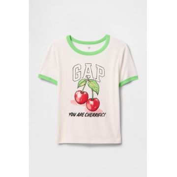 Tricou din bumbac cu imprimeu cu fructe