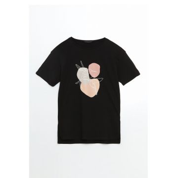 Tricou din bumbac cu imprimeu frontal