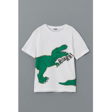 Tricou din bumbac cu imprimeu T-Rex