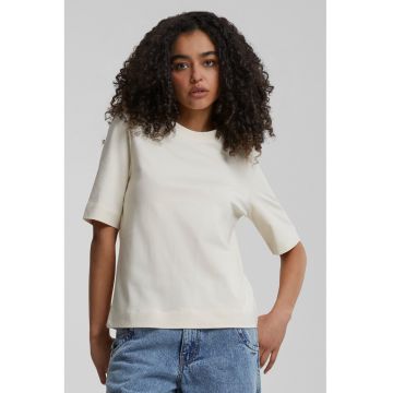 Tricou din bumbac cu model uni