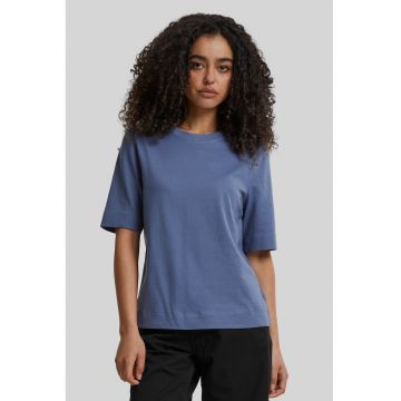 Tricou din bumbac cu model uni