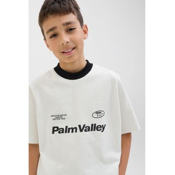 Tricou lejer cu guler contrastant