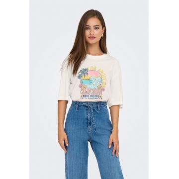 Tricou lejer cu imprimeu grafic