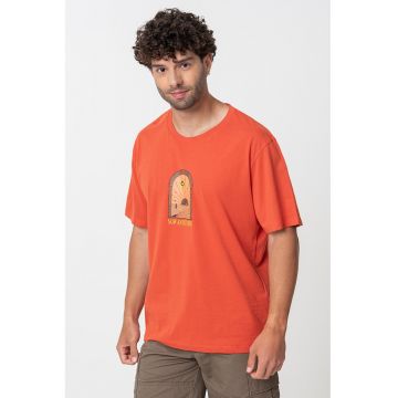 Tricou lejer cu imprimeu pe spate