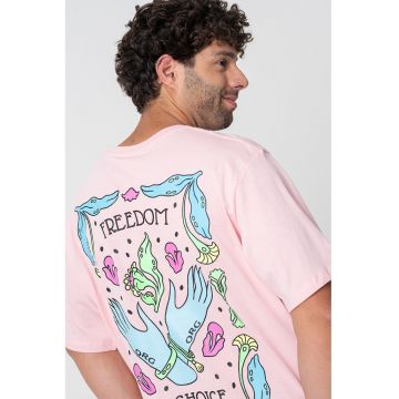 Tricou lejer cu imprimeu pe spate