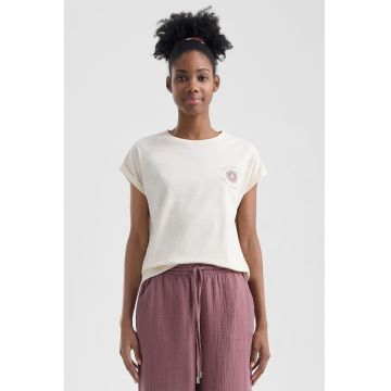 Tricou lejer cu model grafic discret