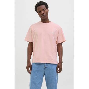 Tricou lejer de bumbac cu imprimeu foto pe partea din spate