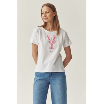 Tricou lejer din bumbac cu imprimeu