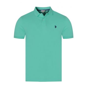 - Tricou polo barbati KING turcoaz