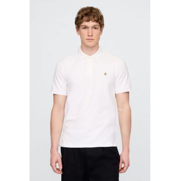 Tricou polo cu broderie discreta