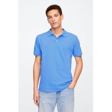 Tricou polo cu broderie logo discreta