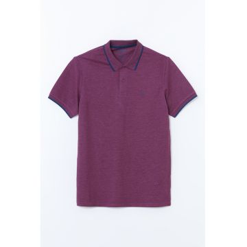 Tricou polo cu fenta cu nasturi