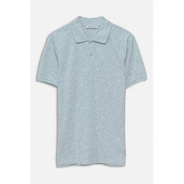 Tricou polo cu model geometric