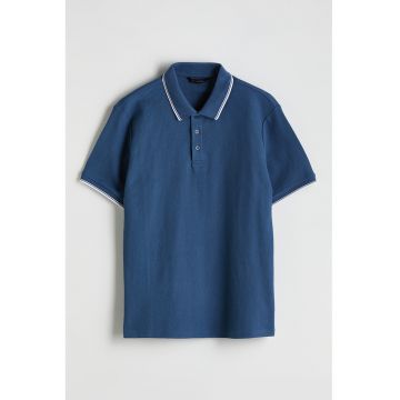 Tricou regular fit cu guler polo