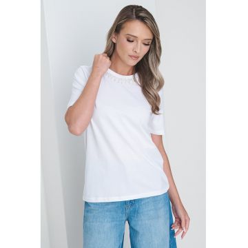 Tricou regular fit cu strasuri Cheri