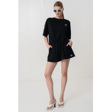 Tricou supradimensionat cu snur in talie