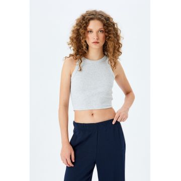 Top crop cu aspect striat
