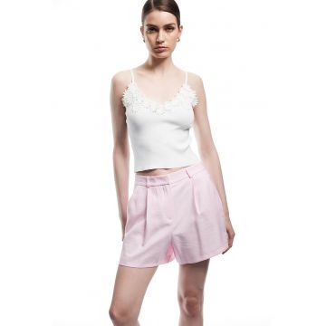 Top crop cu decolteu in V
