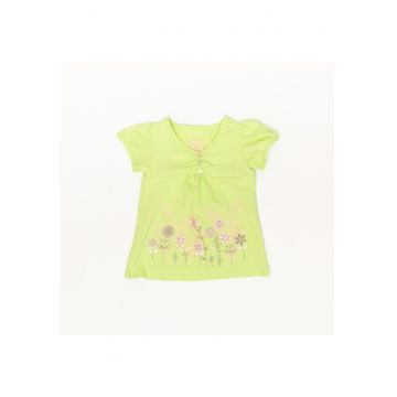Tricou cu broderie - fete - GTJM4267