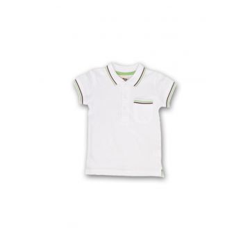 Tricou cu buzunar baieti - 20340-1 - Alb -