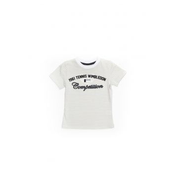 Tricou cu dungi baieti - Competition - 41330 - Crem -