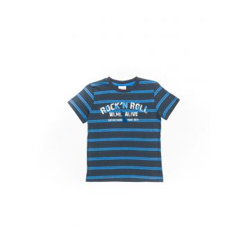 Tricou cu dungi baieti - Rock'n roll - 31330 - Gri -