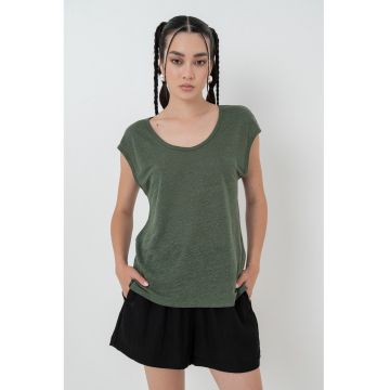 Tricou de in cu decolteu rotund