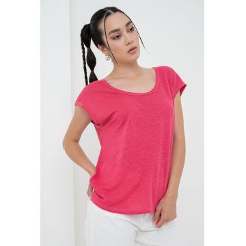 Tricou de in cu decolteu rotund