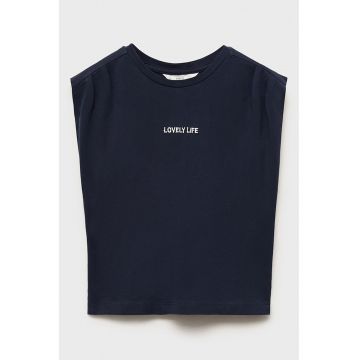 Tricou din bumbac cu detaliu brodat