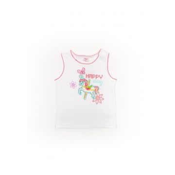 Tricou - fete - JVK1216 - Alb -