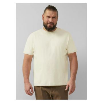 Big Sizes Tricou barbati big sizes din jerseu moale de bumbac - Regular fit - Crem