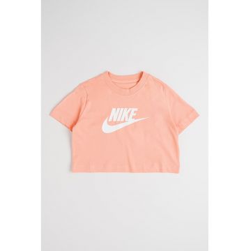 Tricou crop cu decolteu la baza gatului
