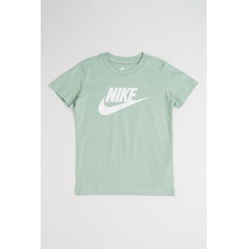 Tricou cu decolteu la baza gatului si imprimeu logo