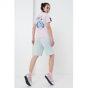 Tricou cu imprimeu grafic pe partea din spate Sea