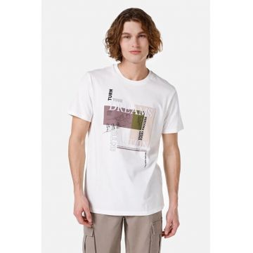 Tricou Cu Maneca Scurta De Barbati Alb Regular Fit Cl1066842 8684112001203