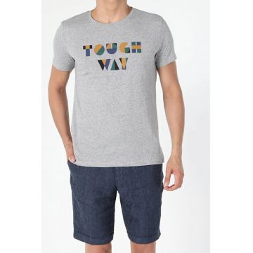 Tricou Cu Maneca Scurta De Barbati Gri Regular Fit CL1050186 8682240455035