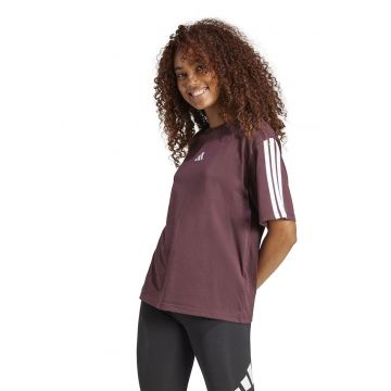 Tricou de bumbac cu decolteu la baza gatului