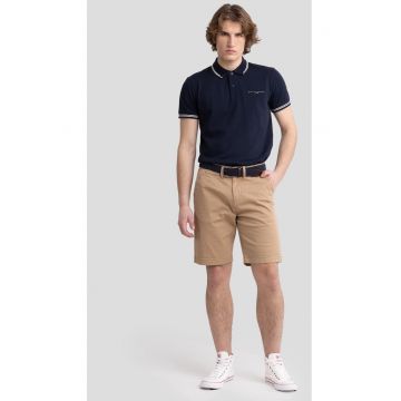 Tricou de bumbac cu guler polo
