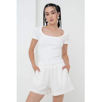Tricou din amestec de bumbac organic cu decolteu rotund