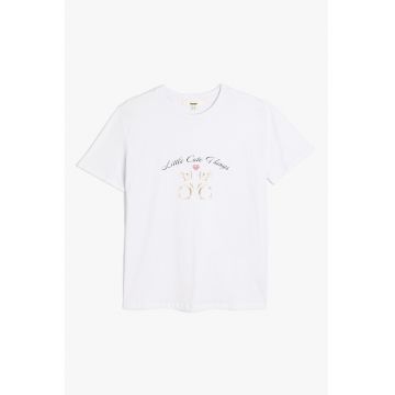 Tricou din bumbac cu imprimeu cu iepuri