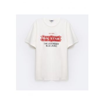 Tricou din bumbac cu maneci cazute