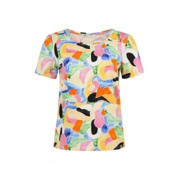 Tricou din jerseu cu imprimeu abstract