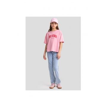 Tricou lejer cu imprimeu logo Noera