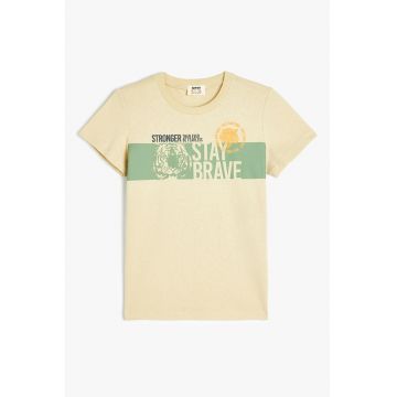 Tricou lejer de bumbac cu imprimeu