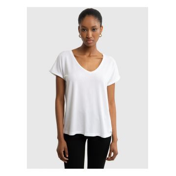 Tricou regular fit cu decolteu in V Valeria