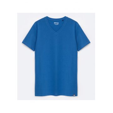Tricou Uni cu decolteu in V Irtos