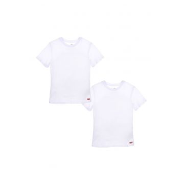 Set de tricouri cu decolteu la baza gatului - 2 piese