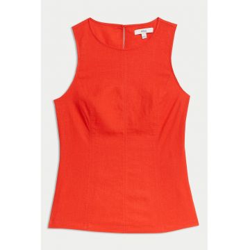 Top din amestec de in - fara maneci