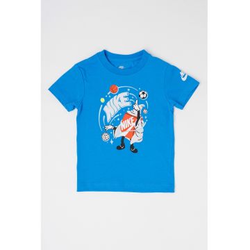 Tricou cu decolteu la baza gatului si imprimeu logo Magic